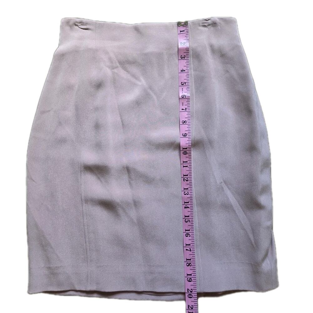 New Vtg Dana Buchman Silk 2 Pc Skirt Suit Set Size 8/ 10 Pink Career Office - Picture 10 of 10